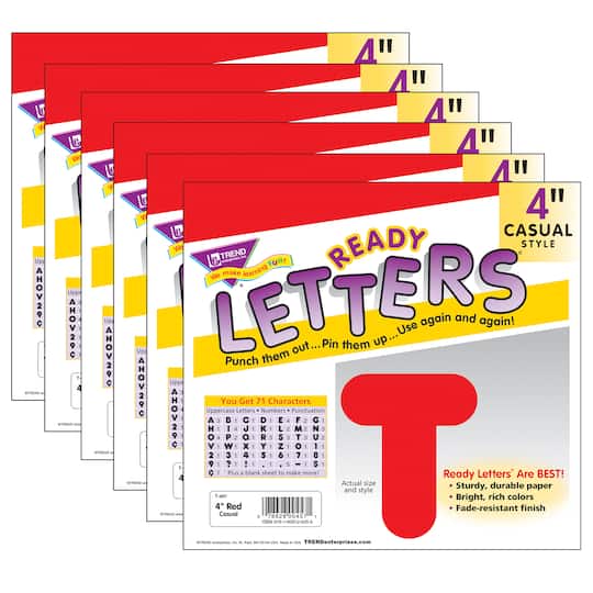 TREND Enterprises® 4" Casual Uppercase Ready Letters